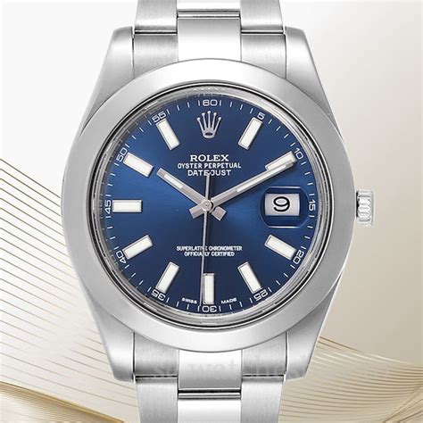 Rolex Datejust 41 blå urtavla .